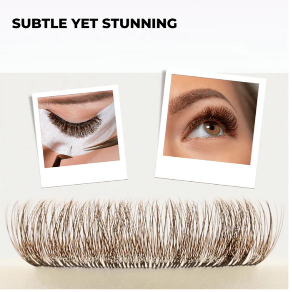 3D 6D 8D Kahverengi Renkli 100 - Eyelash Extension Hybrid incelemesi ve fiyatı